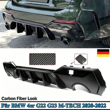 Carbon Look Heckdiffusor f�r BMW 4er G22 G23 M-Paket Heck 2020-2023 Hecksch�rze