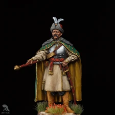 Cossack colonel 17th century 54mm Painted Tin Toy Soldier Pre-Sale | Collectible