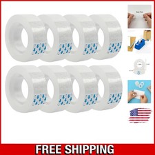 8 Rolls of Easy Tear Transparent Clear Tape, 0.7-Inch x 27.3 Yards - Ideal fo...