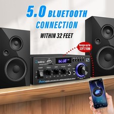 Daakro AK-45 Pro MP3 Amplifier Stereo Home Audio USB/SD/MMC/FM/BT/LED Display