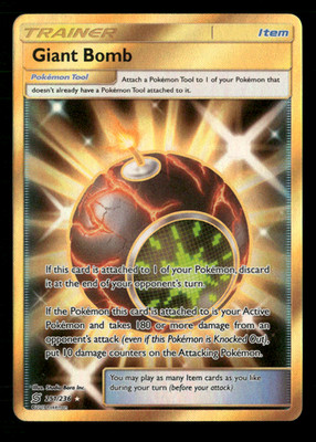 Giant Bomb (Secret) Secret Rare Holo SM - Unified Minds 251/236 NM Pokémon TCG