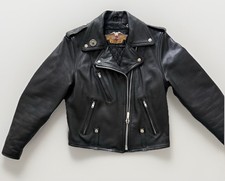 Harley Davidson Motorcycle Leather Jacket H-D Vtg 90s Cycle Champ M 36 8 W Korea