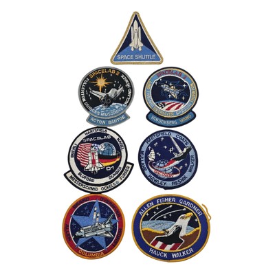 Lot Of 7 Space Shuttle Emblem Patches NASA Kennedy Space Center 