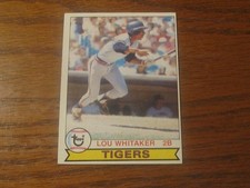 LOU WHITAKER  1979 Topps Baseball Card # 123  TIGERS  ex-nrmint