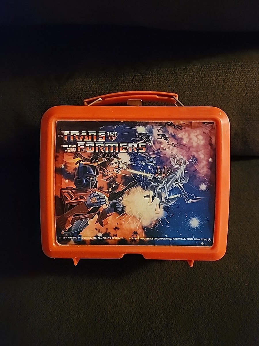 トランスフォーマー ランチボックス2個 Aladdin 1984 1984 Aladdin Hasbro Transformers Vintage Plastic Lunch Box No