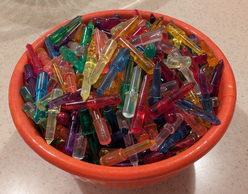 Lite Brite Light Bright Assorted Pegs 7/8" SMALL 500+++