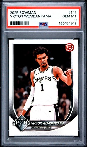 2025 BOWMAN #143 VICTOR WEMBANYAMA PSA 10 GEM MINT