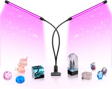 LED Black Light Dual Head, 20W UV Light Fixture with Clamp, 395-405Nm UV Goosene