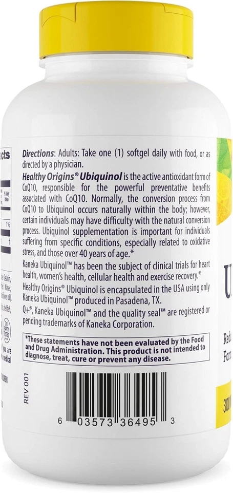 Healthy Origins Ubiquinol 300 mg 150 unidades cápsulas blandas suplemento nutricional Foto 3 de 4