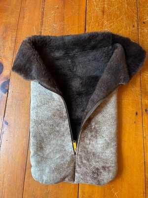 Sheepskin Shearling Stroller Baby Bunting Spectacular Rare ultra warm