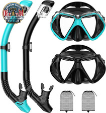 Snorkeling Gear for Adults, Snorkel Mask Set Adult with Dry Top Snorkel, Panoram