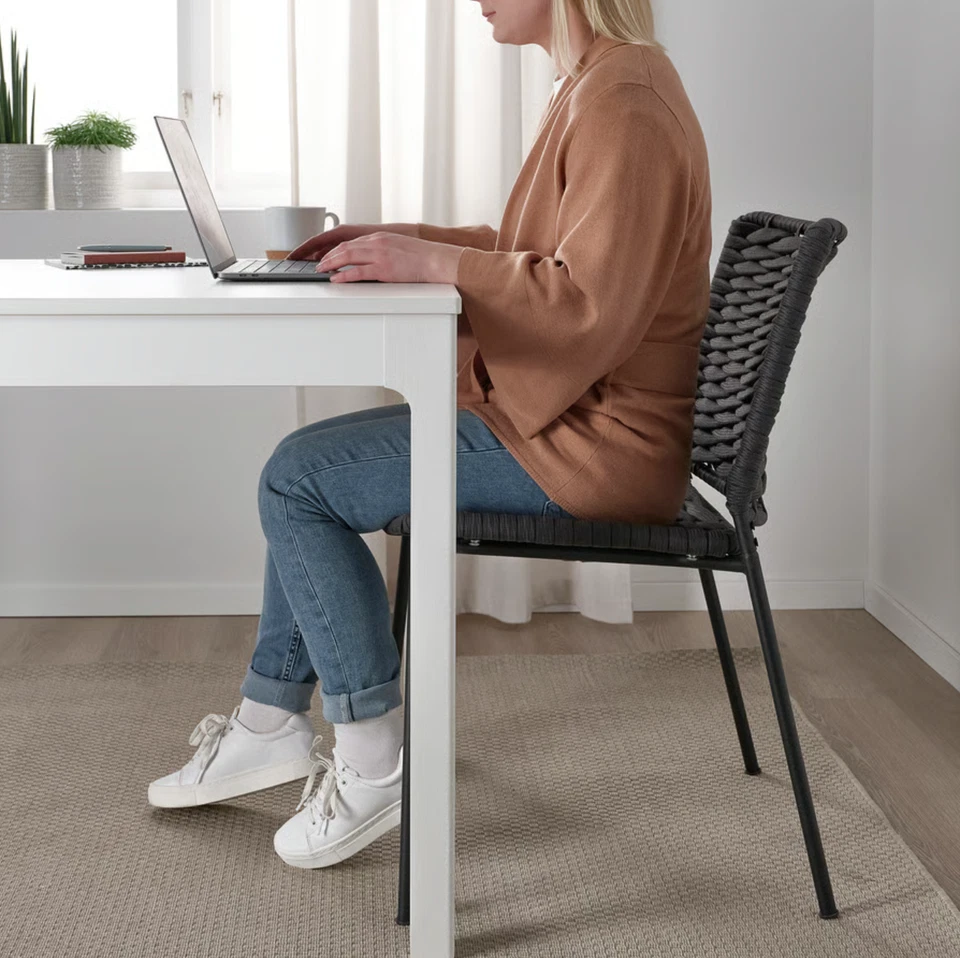 IKEA TEGELON Chair, in/outdoor, dark gray/black 005.038.07 - NEW - Image 3 of 4