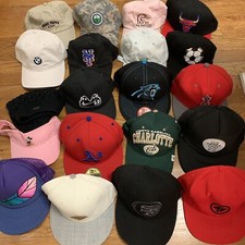 Vtg Hats Lot 20 Baseball Sports Resale Wholesale Golf Football Work Dad Caps B