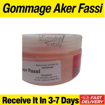 Lot De 3 Gommages Aker Fassi - Exfoliant Purifiant Hydratant Pour Visage Et Corps, Fabriqué Au Maroc