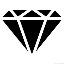 Diamond - Decal Sticker - Multiple Colors Sizes - Ebn7231
