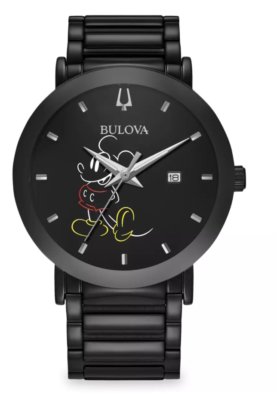 Disney Parks Mickey Mouse Silhouette Stainless Steel Quartz Watch