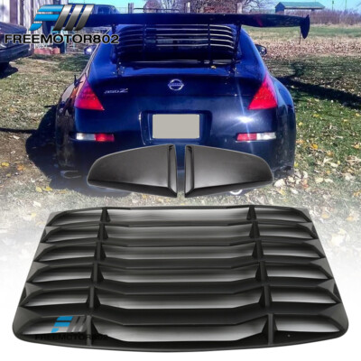 Fits 2003-2008 Nissan 350Z IKON Style Rear Window Louver & Quarter
