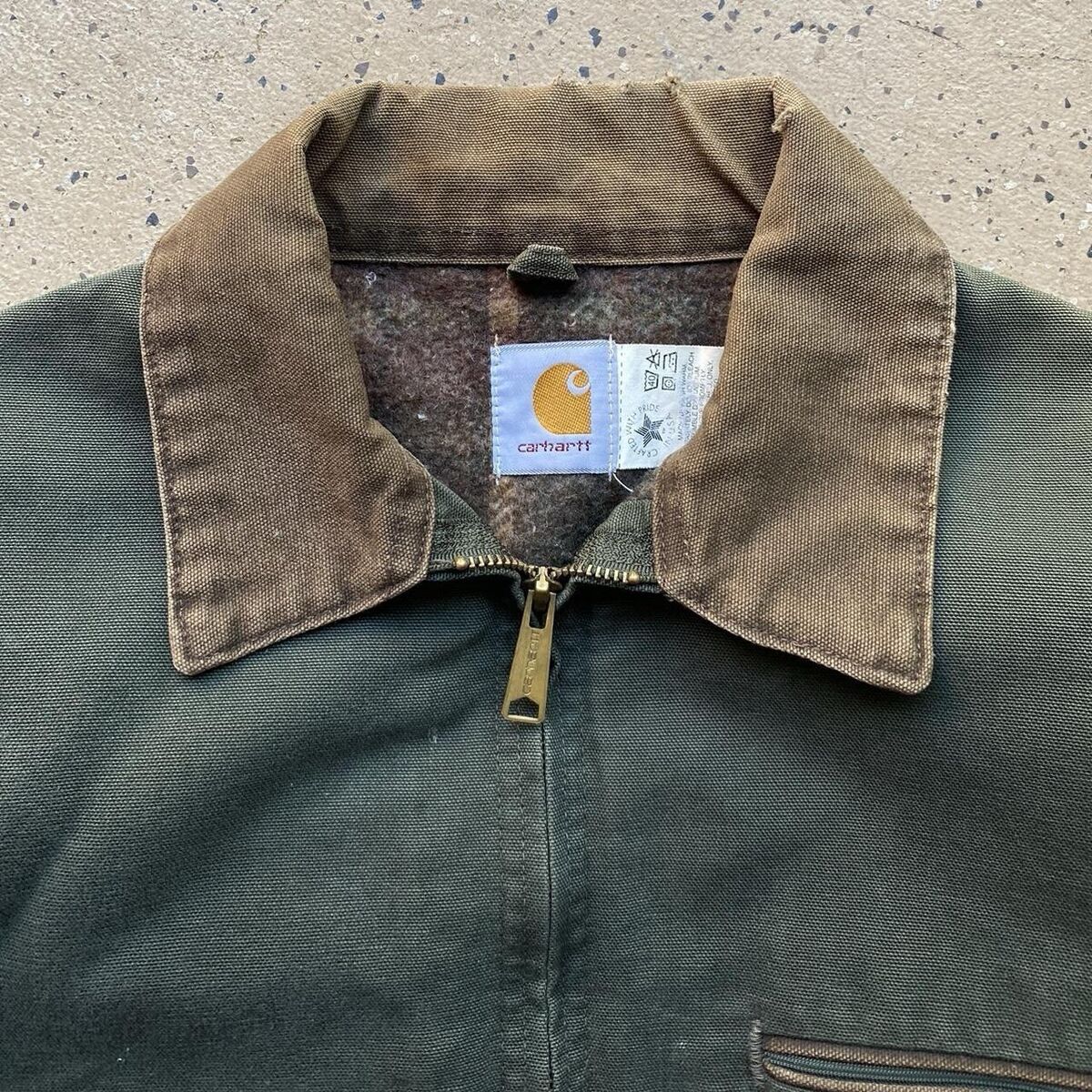 Vintage Rare Carhartt Olive JB0866 Blanket Lined Detroit Vintage Rare Carhartt Olive JB0866 Blanket Lined Detroit