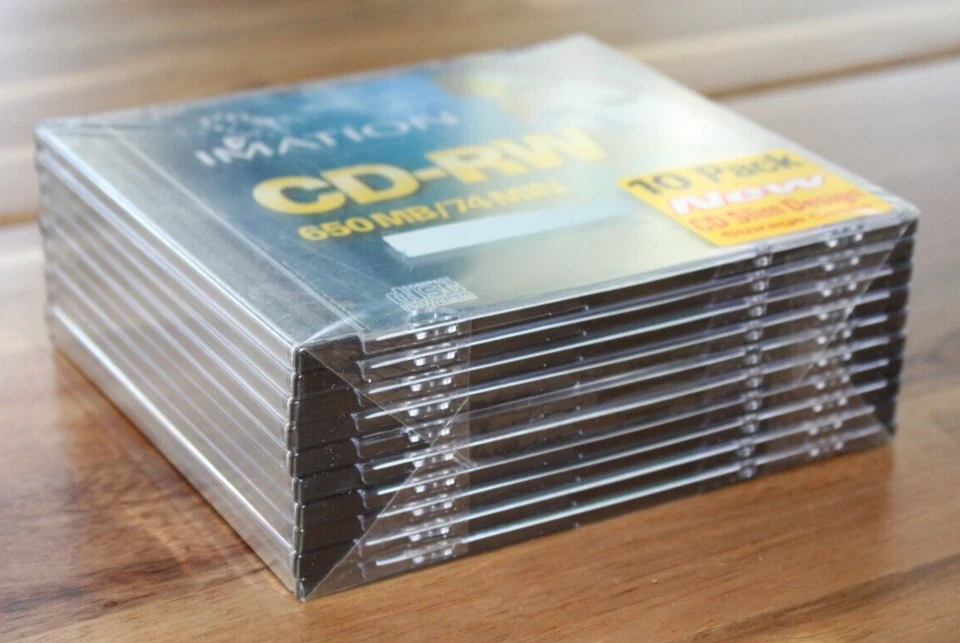 Imation CD-RW 650MB/74 Min – 10 Pack – NEW Sealed – Slim Jewel Case Design - Image 4 of 4