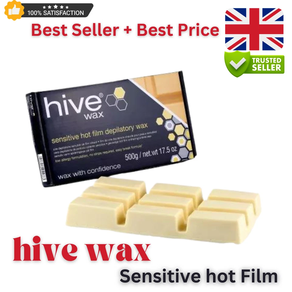 OPTIONS BY HIVE HIVE Sensitive HOT FILM DEPILATORY WAX Hard Wax BLOCK Waxing Hair Removal - 500g