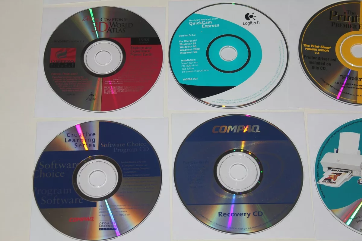 LOT OF 9 Vintage 1990-2000s PC CD-ROM Games, Music, and others USED  74299403101