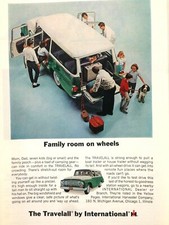 1964 International Harvester Travelall Station Wagon Print Ad Family Room