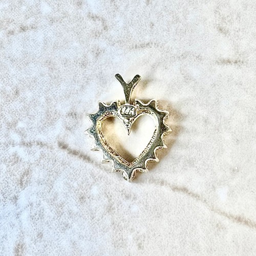 14K Diamond Heart Pendant Necklace 0.33 CTTW - 14K Yellow Gold Heart Necklace - Picture 6 of 9