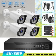 4 Pack 1080p 4K Full HD Security Camera System Smart Home Outdoor CCTV DVD US