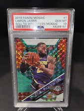 Mosaic 2019-20 Lakers Lebron James Will To Win Green prizm Card *GEM MINT PSA 10