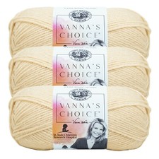  3 Pack Lion Brand Yarn 860-123I Vanna's Choice Yarn, Beige