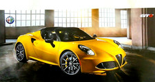 Alfa Romeo 4C Original Poster doppelseitig 62 cm x 29 cm