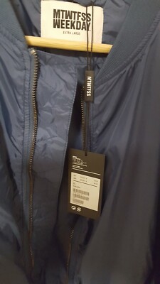 weekday long bomber coat