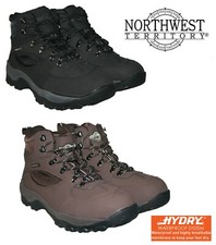 Men's Northwest Territory Walking Boot 7-13 Black/Brown-Waterproof Leather