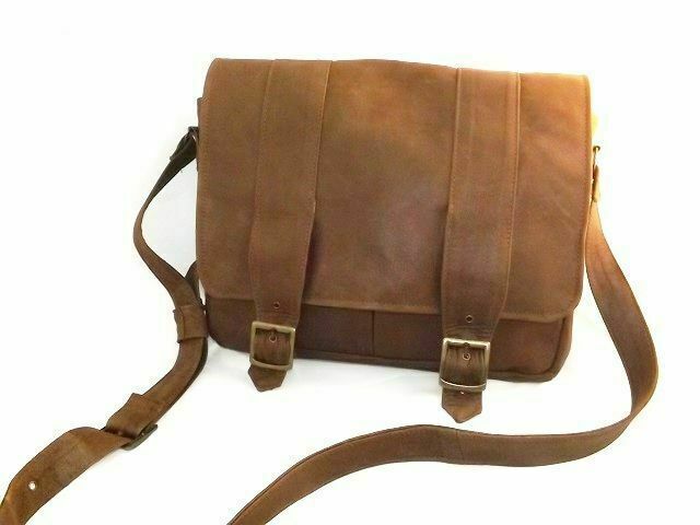 Artisan Man Real Leather Shoulder Bag Double-Vintage Style
