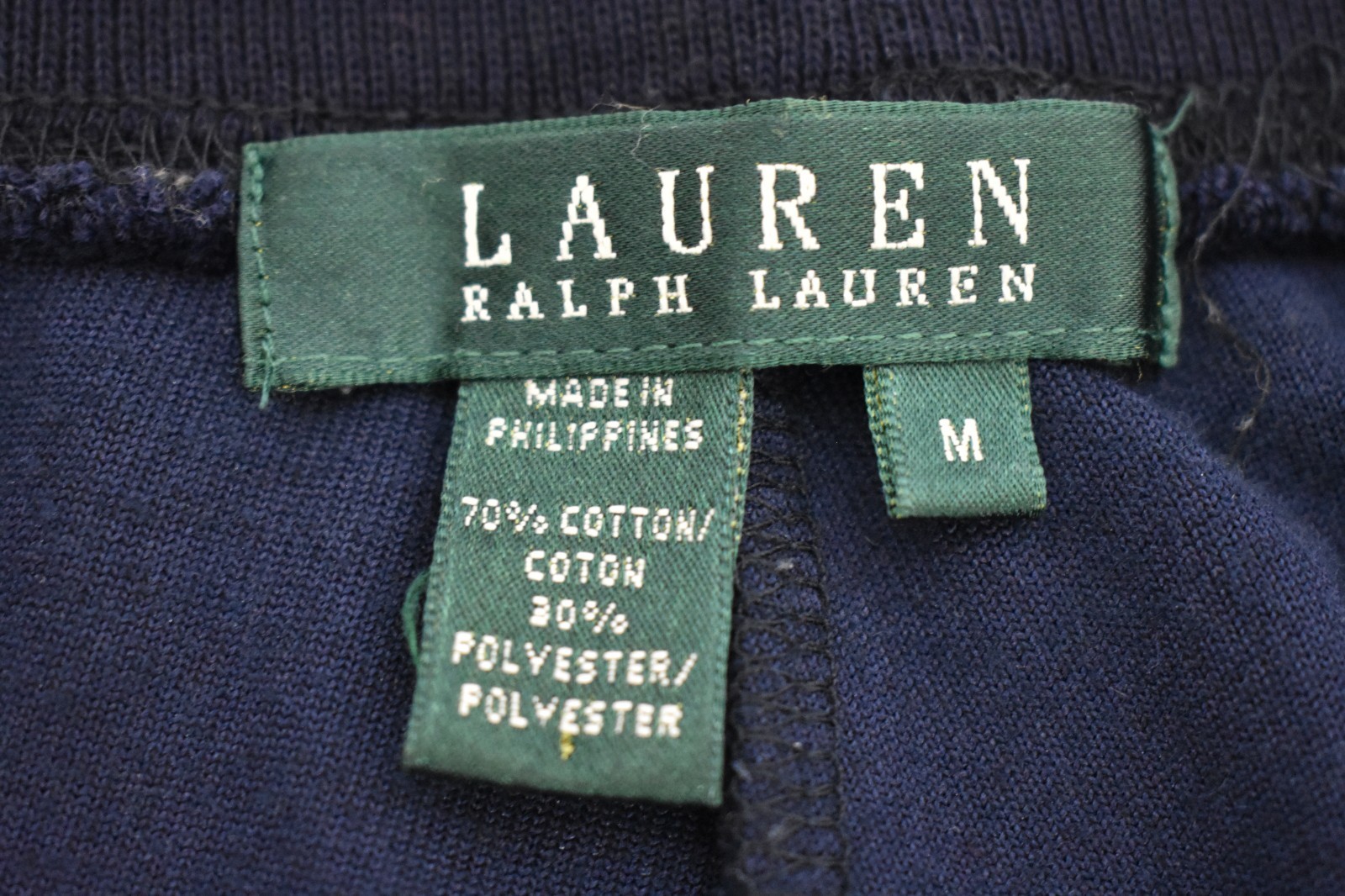 Lauren Ralph Lauren Womens Blue Cotton Athletic Loose Casual Pants Soft Sz Med thumbnail 9