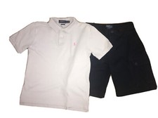 Polo Ralph Lauren Chino Shorts  Classic Fit Shirt 2Pc Set Boys Size Large 14/16