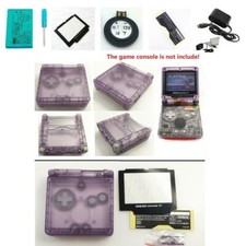 NEW GBA SP Game Boy Advance SP Replacement Housing Shell Clear Atomic Purple USA
