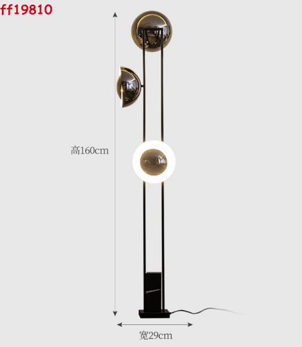 Modern Marble 3 Heads Standing Light Black Floor Lamp Sofa Living Room Decorate - Picture 5 of 10