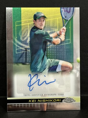 2024 Topps Chrome Tennis Kei Nishikori Base Auto | eBay