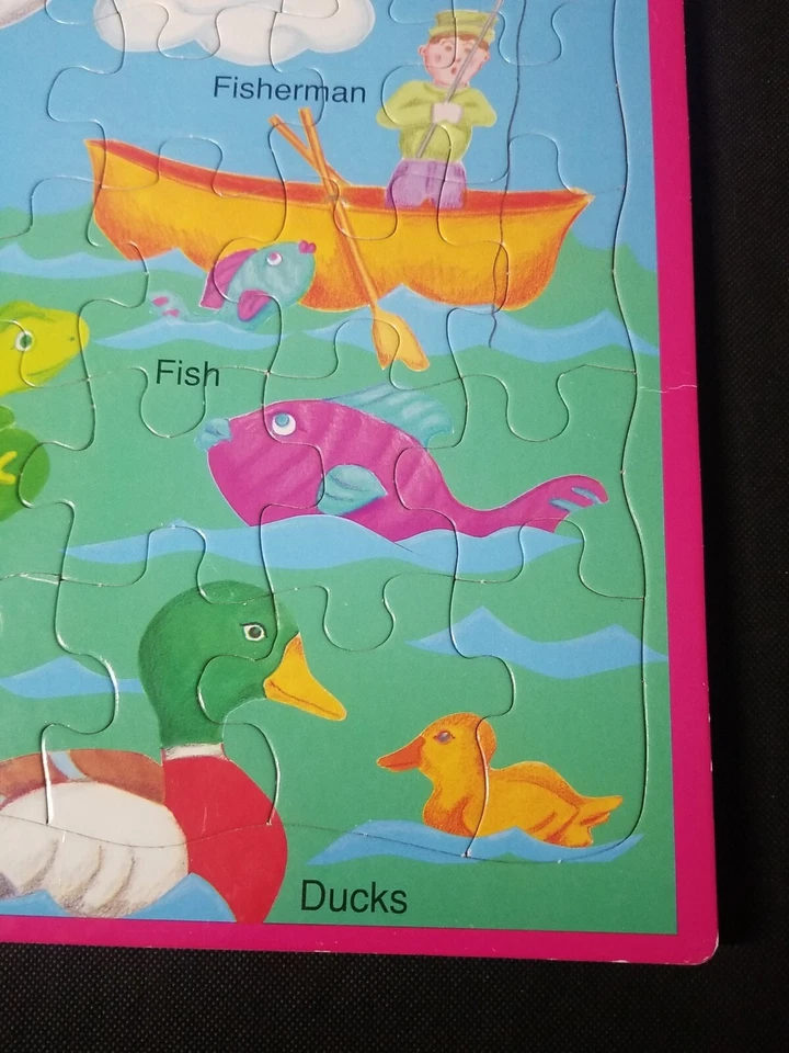 Puzzle Patch Picture Lake Water Duck Seagull Fish Frog Duck Fishing animals  * - Image 3 of 4