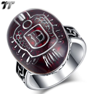 High Quality TT 316L Stainless Steel Blood Vampire Ring Size 7-13 ...
