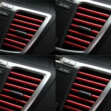 10X Car Interior Accessories AC Air Conditioner Vent Outlet Decor Trim Strips
