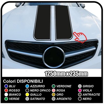 Kiwistar - Adesivo per auto Rally Strisce – 30 x 400 cm – nero lucido – autoadesivo – Strisce viperper per auto, cofano, carrozzeria – tuning adesivo racing