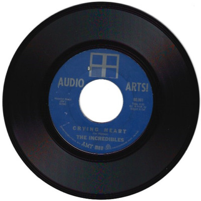 NORTHERN SOUL 45 RPM -  THE INCREDIBLES - AUDO ARTS RECORDS '' CRYING HEART''