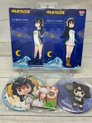 Kemono Friends Kunststoffständer und Dosenabzeichen 5-teiliges Set aus Japan