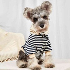 Pet clothes French Bulldog warm pet coat dog stripe Hoodie cat dog jacket