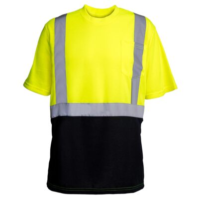 Rugged Blue Type R Class 2 High-Vis Black Bottom Short Sleeve T-Shirt - High Vis