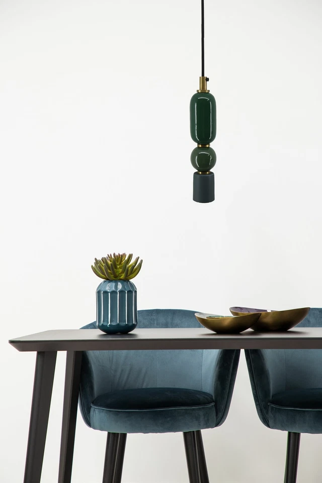 Vase Wanda 810 Petrol Eisen Rund Blumenvase Dekoration Deko  - Bild 3 von 3