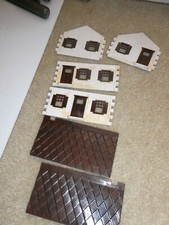 Vintage 1960s O Scale Plasticville Brown White Cape Cod House Building