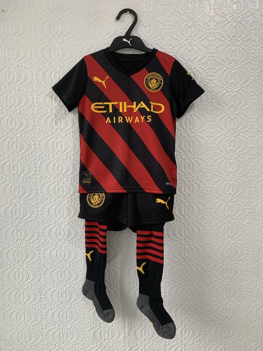 Manchester City Kids Puma Football Away Kit 2022/2023 Size 2-3